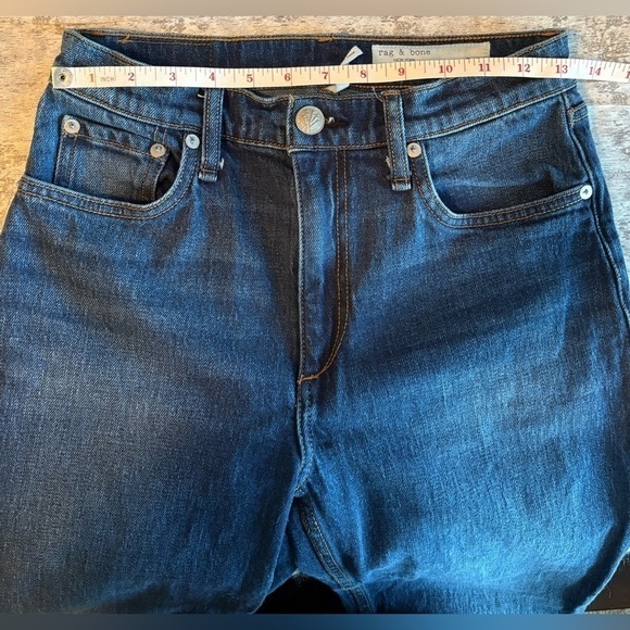 NEW w/o Tags Rag & Bone Wren High-Rise Slim Straight Jean Raw Hem Size 26 - Picture 15 of 16